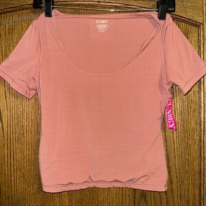 Pumiey Women's Mauve Short Sleeve Top